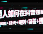 普通人如何在抖音赚到钱：策略 路线 规则 突破 赚钱（10节课）-资源云