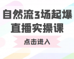 自然流3场起爆直播实操课 双标签交互拉号实战系统课-资源云