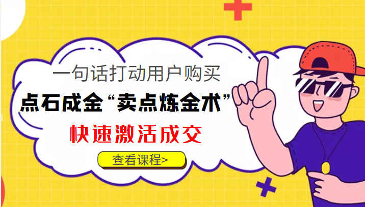 点石成金“卖点炼金术”一句话打动用户购买，快速激活成交！-资源云