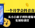 一个月学会抖音直播带货:从小白新手到快速爆单变现特训营(63节课)-资源云