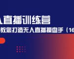 无人直播训练营：手把手教您打造无人直播操盘手（16节课时）-资源云