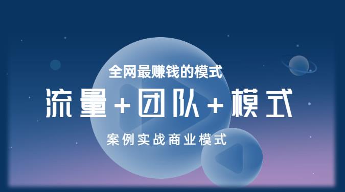 王冲老师《流量+团队+模式》商业模式实战课，全网最赚钱的模式-资源云