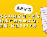 小乔·拼多多视频起店(蓝海项目),纯推广起链接实战,多玩法合集-价值2678元-资源云