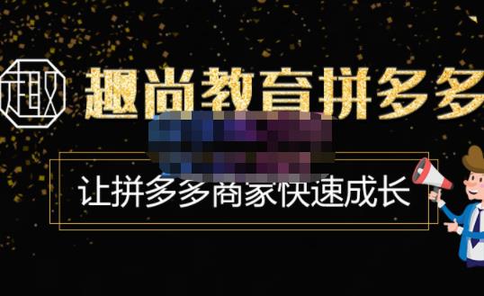 趣尚教育·拼多多运营实操VIP特训营，让拼多多商家快速成长-价值3180元-资源云