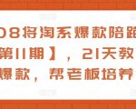 108将淘系爆款陪跑营【第11期】,21天教运营打爆款,帮老板培养运营-资源云
