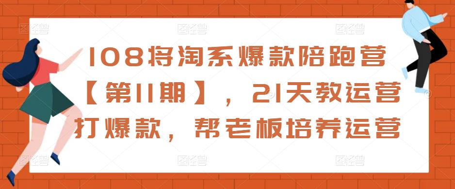 108将淘系爆款陪跑营【第11期】，21天教运营打爆款，帮老板培养运营-资源云