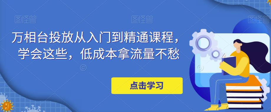 万相台投放从入门到精通课程，学会这些，低成本拿流量不愁-资源云