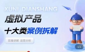 虚拟产品项目拆解课，十大类案例拆解分析运营玩法-资源云