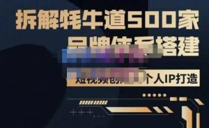 牛牛·500家餐饮品牌搭建&短视频深度解析,拆解牦牛道500家品牌体系搭建-资源云