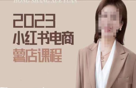 2023小红书电商课，新手小白从0~1玩转小红书薯店电商-资源云