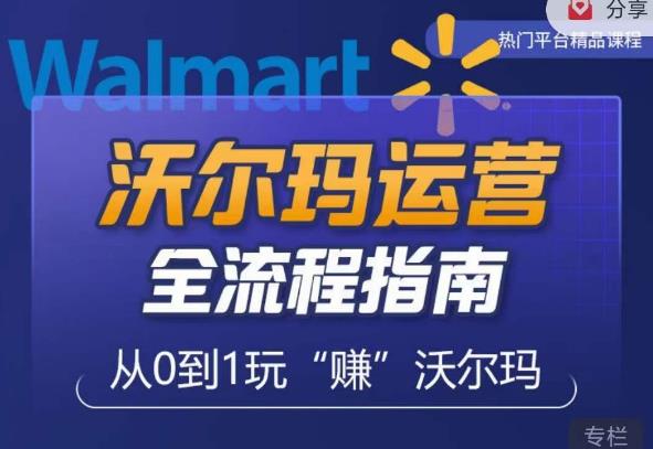 沃尔玛店铺前期运营从零到一最全指南，全面挖掘沃尔玛入门盲区，深度打造新手实操技巧-资源云