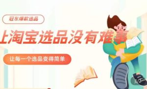 冠东·爆款店铺淘系爆款选品方法,23年从选品开始,一个好的选品思路决定于你是否盈利-资源云