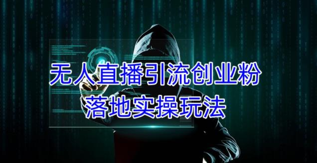 外面收费3980的无人直播引流创业粉落地实操玩法，单日引100+精准创业粉-资源云