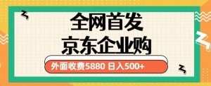 3月最新京东企业购教程，小白可做单人日利润500+撸货项目（仅揭秘）-资源云