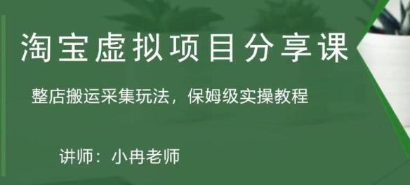 淘宝虚拟整店搬运采集玩法分享课：整店搬运采集玩法，保姆级实操教程-资源云