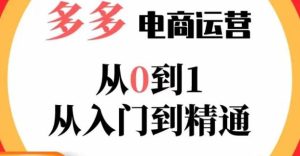 嗝姐小乔·23年系列课:多多运营从0到1,掌握电商运营技巧,学会合理运营链接,活动、推广等流程-资源云