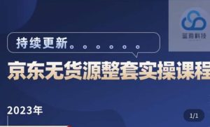 蓝七·2023京东店群整套实操视频教程,京东无货源整套操作流程大总结,减少信息差,有效做店发展-资源云