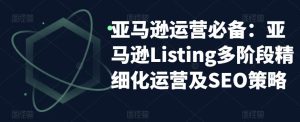 亚马逊运营必备:亚马逊Listing多阶段精细化运营及SEO策略-资源云