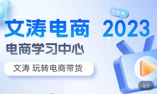 文涛电商·7天零基础自然流起号，​快速掌握店铺运营的核心玩法，突破自然展现量，玩转直播带货-资源云