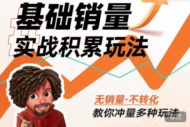 内功丨淘系基础销量实战积累玩法，无销量·不转化，教你冲量多种玩法-资源云