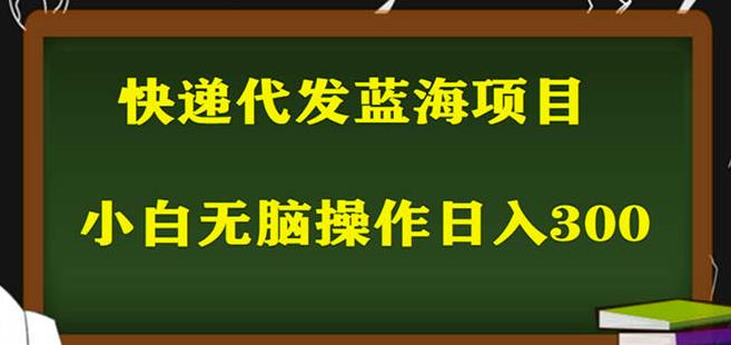 2023最新蓝海快递代发项目，小白零成本照抄也能日入300+-资源云