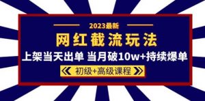 2023网红·同款截流玩法【初级+高级课程】上架当天出单当月破10w+持续爆单-资源云