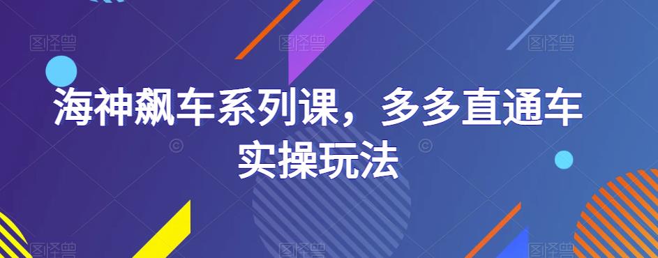 海神飙车系列课，多多直通车实操玩法-资源云