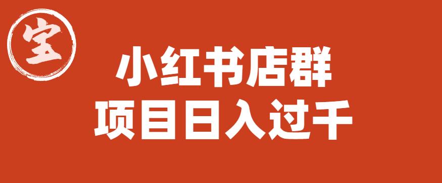 宝哥小红书店群项目，日入过千（图文教程）【揭秘】-资源云
