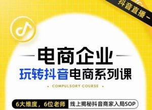 玺承·电商企业玩转抖音电商系列课,6大维度,6位老师,线上揭秘抖音商家入局SOP-资源云