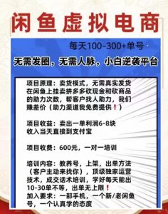 外边收费600多的闲鱼新玩法虚似电商之拼多多助力项目,单号100-300元-资源云