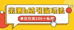 亲测b站引流玩法,单日引流100+私域,简单粗暴,超适合新手小白-资源云