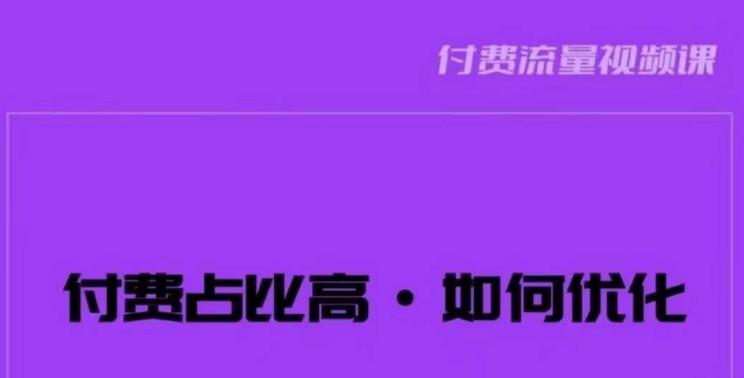 波波-付费占比高，如何优化？只讲方法，不说废话，高效解决问题！-资源云