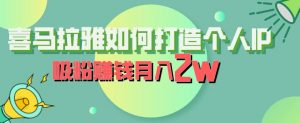喜马拉雅如何打造个人IP,吸粉赚钱月入2W【揭秘】-资源云