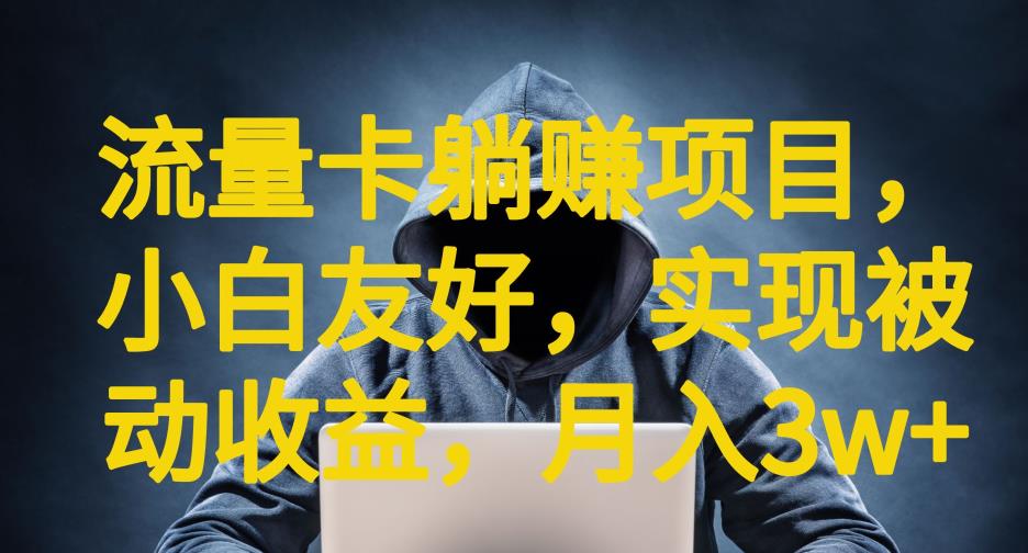 流量卡躺赚项目，小白友好，开设后台，实现被动收益，只要出卡，就能一直赚钱，利润高昂【揭秘】-资源云