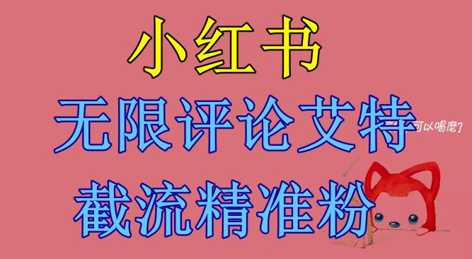 小红书无限评论艾特截流精准粉（软件+教程）-资源云