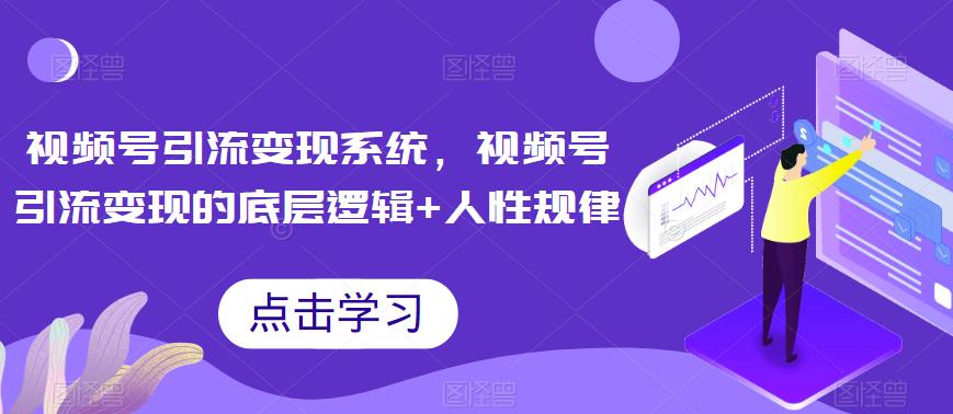视频号引流变现系统，视频号引流变现的底层逻辑+人性规律-资源云