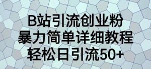 B站引流创业粉,暴力简单详细教程,轻松日引流50+【揭秘】-资源云