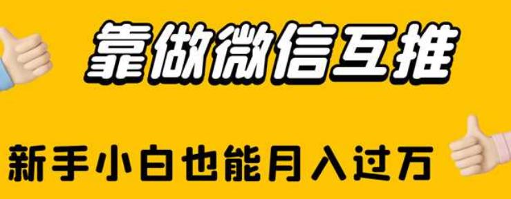 靠做微信互推，新手小白也能月入过万【揭秘】-资源云