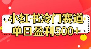 小红书冷门赛道,单日盈利500+【揭秘】-资源云