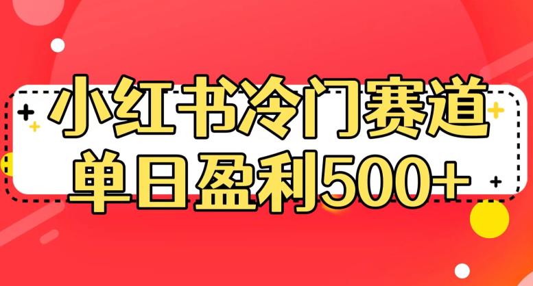 小红书冷门赛道，单日盈利500+【揭秘】-资源云