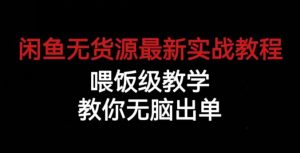 闲鱼无货源最新实战教程，喂饭级教学，教你无脑出单【揭秘】-资源云