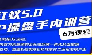 红蚁5.0IP操盘手内训营,IP操盘终极方法论-资源云