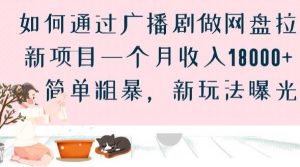 如何通过广播剧做网盘拉新项目一个月收入18000+,简单粗暴,新玩法曝光【揭秘】-资源云