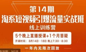 南掌柜·淘系短视频引爆流量实战班，​短视频是一个没有天花板的流量入口-资源云