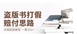 最新盗版书赔付打假项目，一单利润500+【详细玩法视频教程】【仅揭秘】-资源云