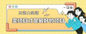 卖项目才是最好的项目一单3000+【揭秘】-资源云