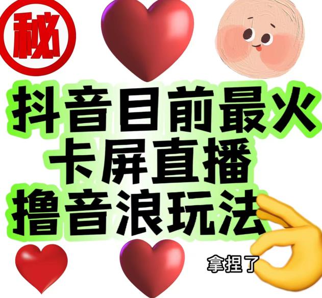 外面收费1980的抖音卡屏直播玩法，一个抖音号可以撸几百到几千不等【详细玩法教程】-资源云