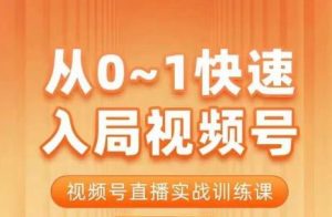 陈厂长·从0-1快速入局视频号课程,视频号直播实战训练课-资源云