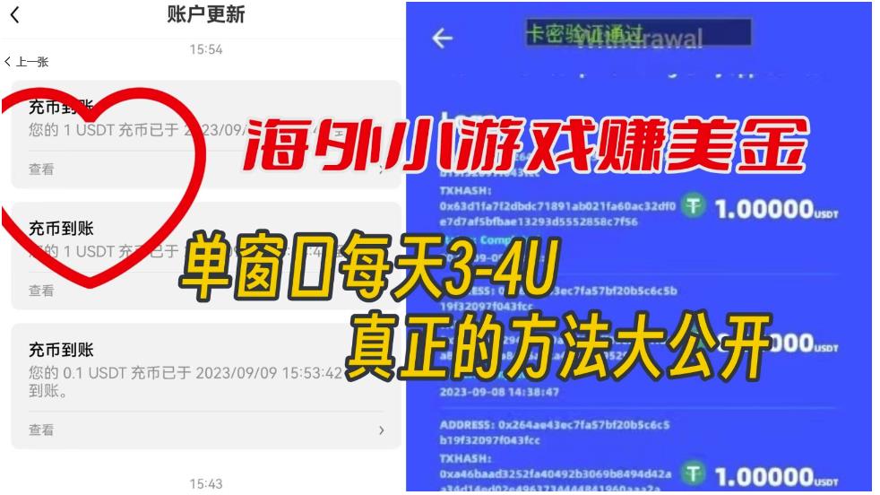 海外小游戏美金项目真正可以达到3-4U单窗口的方法，单台电脑收入300+【揭秘】-资源云