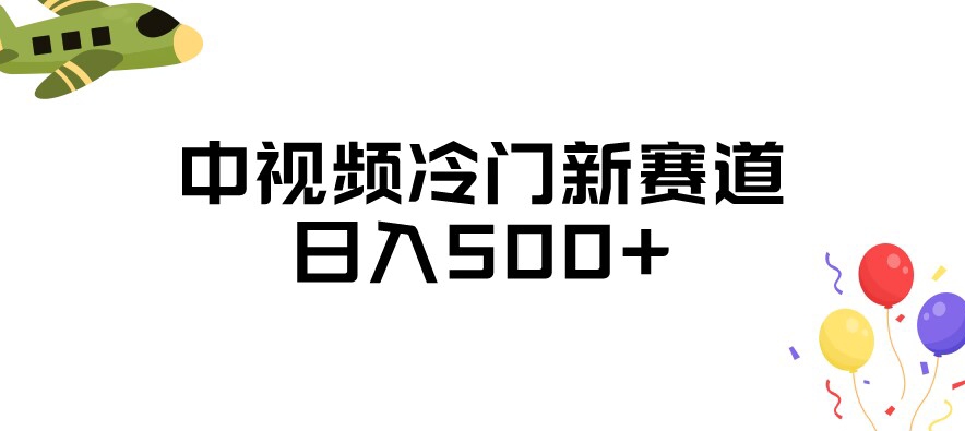 中视频冷门新赛道，做的人少，三天之内必起号，日入500+【揭秘】-资源云
